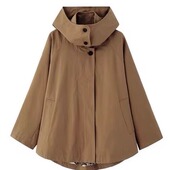 菀草壹正品 风衣宽松连帽休闲上衣F17151431 新款 国内代购 2024秋季