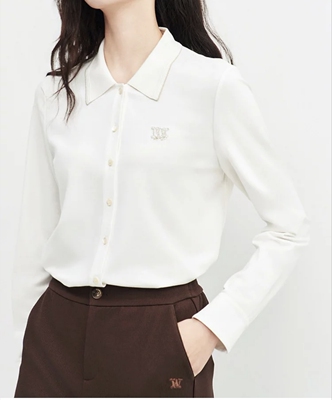 珂思正品商场同款国内代购通勤百搭衬衫女长袖拼接上衣EE00701V1