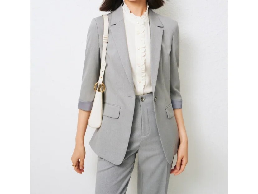 珂思正品春夏款西服外套优雅商务风气质西装EA00977S4 EA00962G4