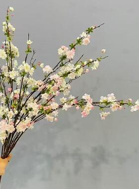 仿真樱花枝桃花枝家居卧室摆件