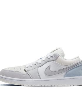 狐狸体育 耐克Nike Air Jordan 1 白灰舒适低帮篮球鞋 CV3043-100