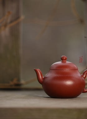 相逢一壶茶 康熙梨 九瀚艺术 大红袍 黑骨 紫砂壶 135cc