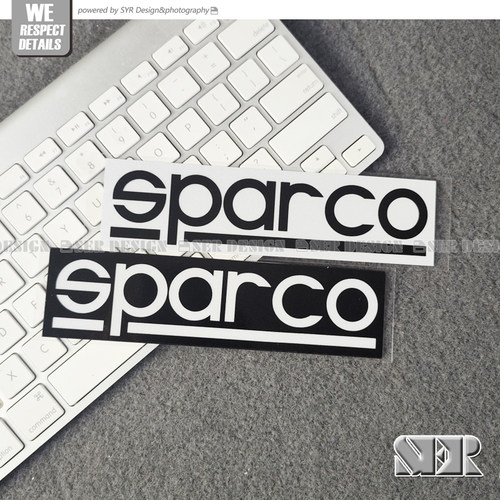 个性反光防水汽车改装品牌贴纸SPARCO专用赛车桶座椅装饰遮盖车贴