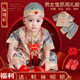 礼服春秋女抓周服生日礼服喜庆套装 周岁中式 中国风夏季 25儿童唐装