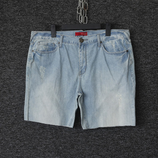 40码 清仓! 外贸尾货 GUESS 洗水直筒 宽松 牛仔裤 短裤 男