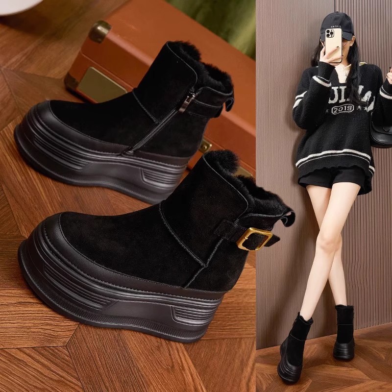 2025冬季新款防寒内增高雪地靴