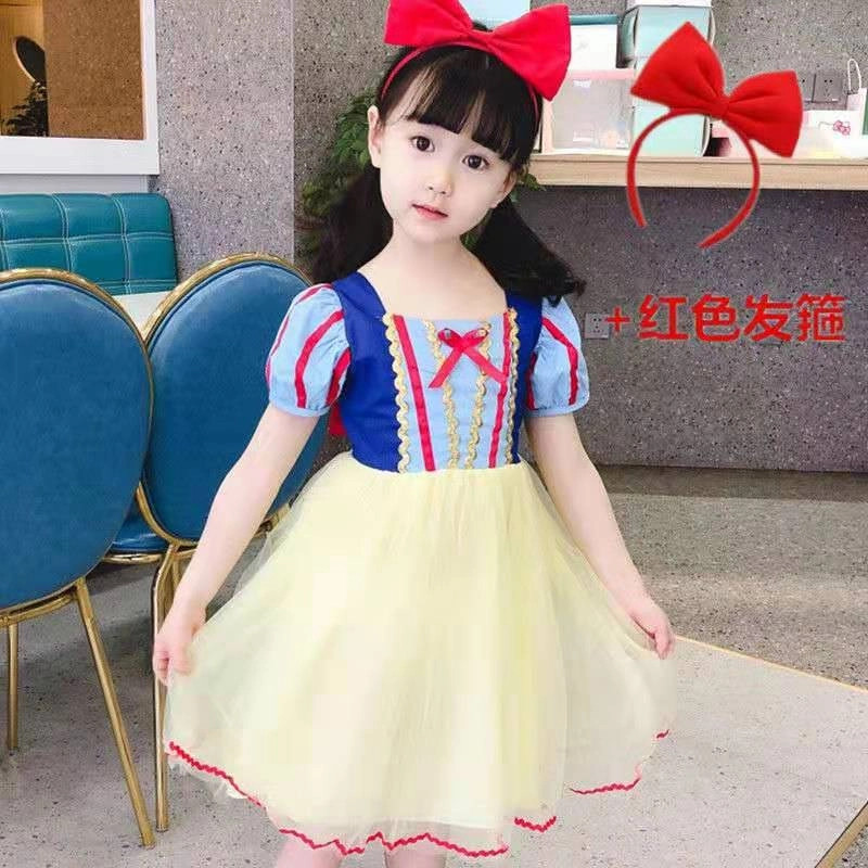 冲量白雪公主裙女童新款连衣裙仙女时尚网红洋气网纱小女孩儿童裙