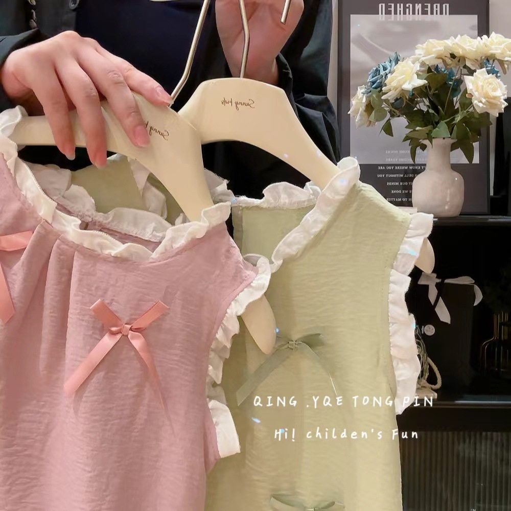 女童蝴蝶结纱裙童装2025新款儿童连衣裙气质公主裙子女孩连身