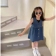 宝百搭休背带裙无袖 女童春夏新款 连衣裙牛仔裙儿童洋气公主裙童装
