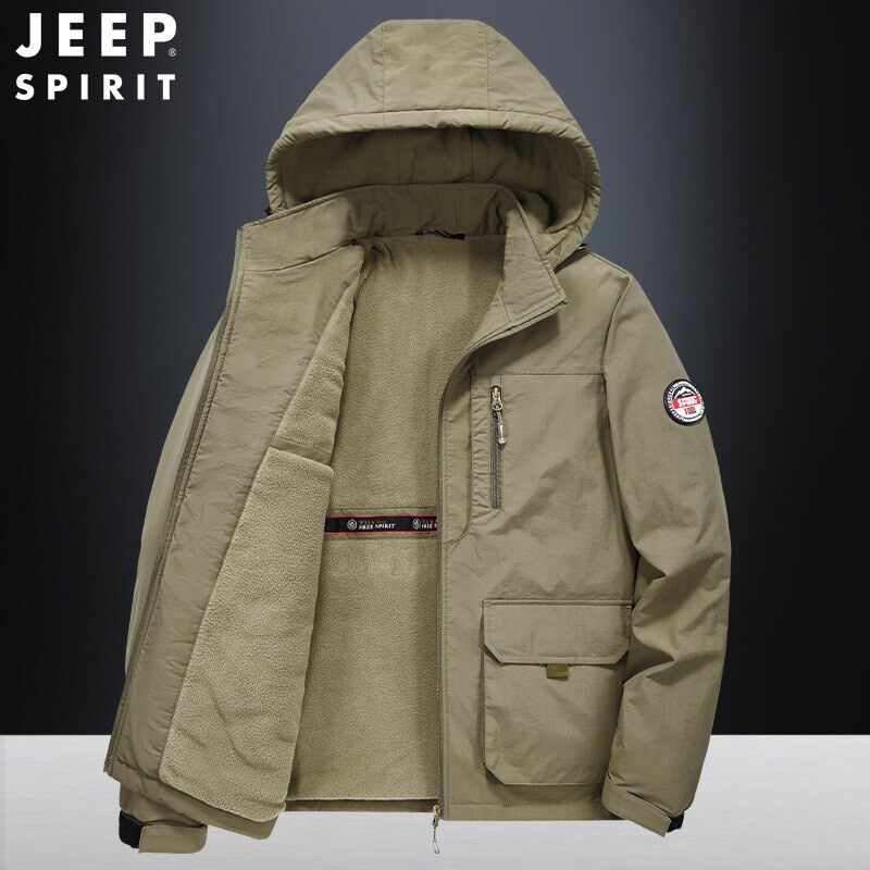 吉普JEEP夹克男中年宽松大码秋冬