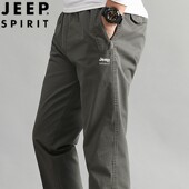 耐磨长裤 JEEP吉普纯棉休闲裤 户外工装 肥佬秋冬薄绒宽松大码 子 男士