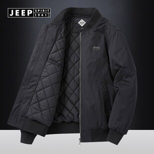JEEP吉普棉服男款冬季短款夹棉保暖棉衣服美式复古夹克加厚外套男