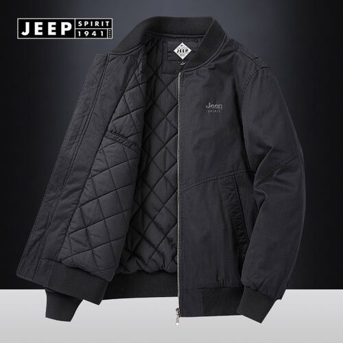 JEEP吉普棉服男款冬季短款夹棉保