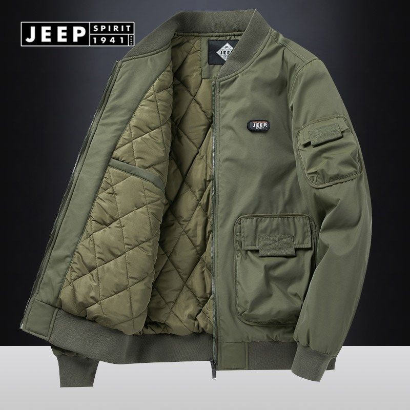 JEEP飞行员夹克外套男款飞行服美式棒球服男春秋季工装秋军旅新款