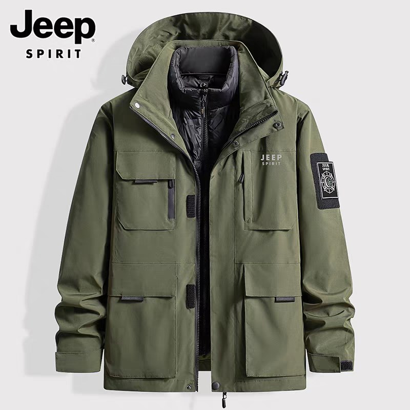 JEEP吉普羽绒服男冬季工装外套男