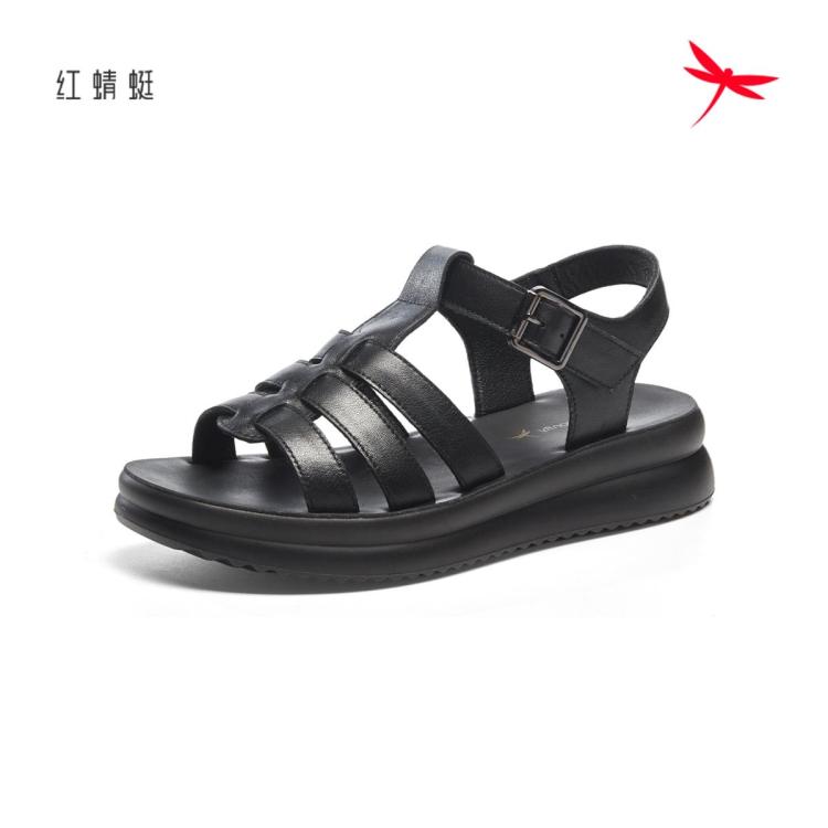 红蜻蜓正品商场同款女凉鞋罗马鞋