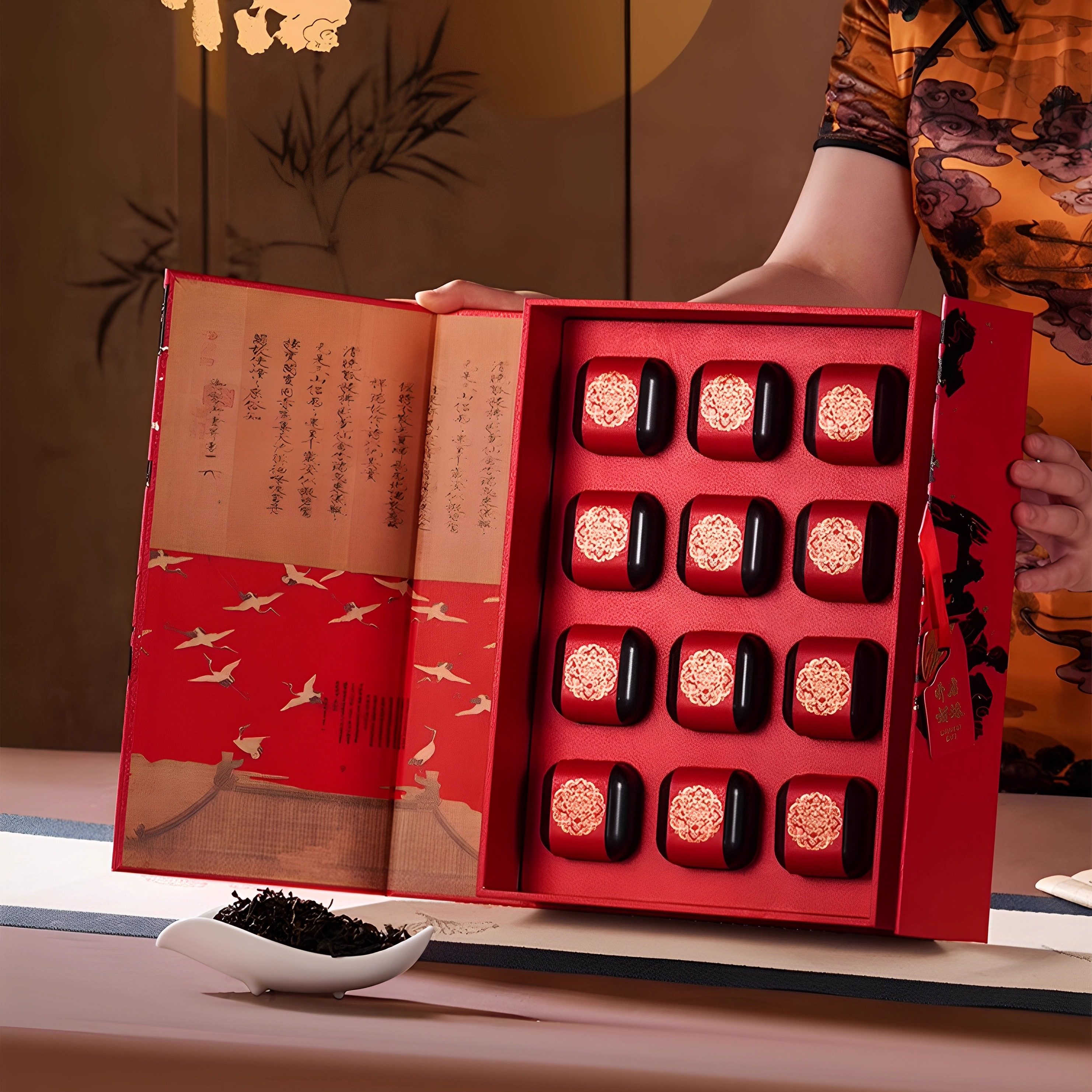 高档新款红茶包装盒空礼盒正山小种金骏眉12小罐高端包装空盒定制,餐饮具,茶叶罐,淘宝优惠券,粉丝福利购,淘宝优惠卷