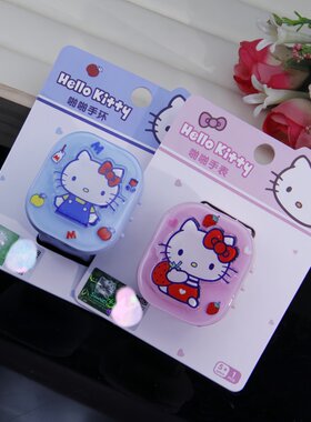 三丽鸥新款hellokitty猫儿童玩具装饰手表啪啪圈手环女孩拍拍圈潮
