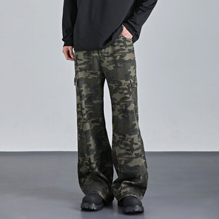 特长裤 秋冬厚料190高个子男生加长版 120CM阔腿休闲裤 迷彩裤 子 男裤