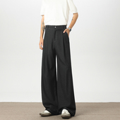 男裤 薄款 120CM 牛仔休闲裤 男195高个子加长版 拖地长裤 子阔腿超长裤