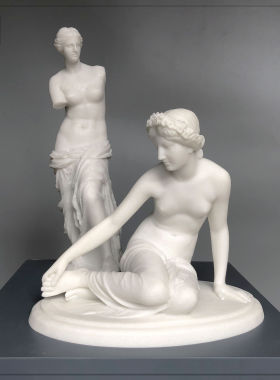 断臂欧式风月亮女神雕塑摆件