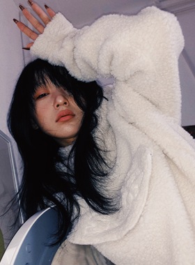 清仓重启 SKGR白色重磅羊羔绒外套 Sheep hoodie非质量问题不退换