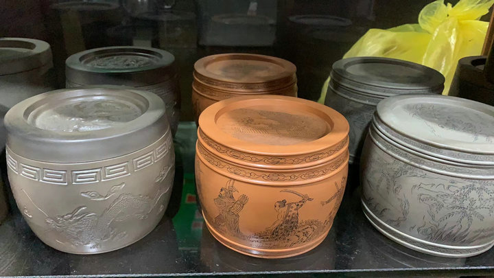 精品蛐蛐罐 蟋蟀盆 天津盆 北罐 云啸珍玩 名家景记 蟋蟀用具虫具