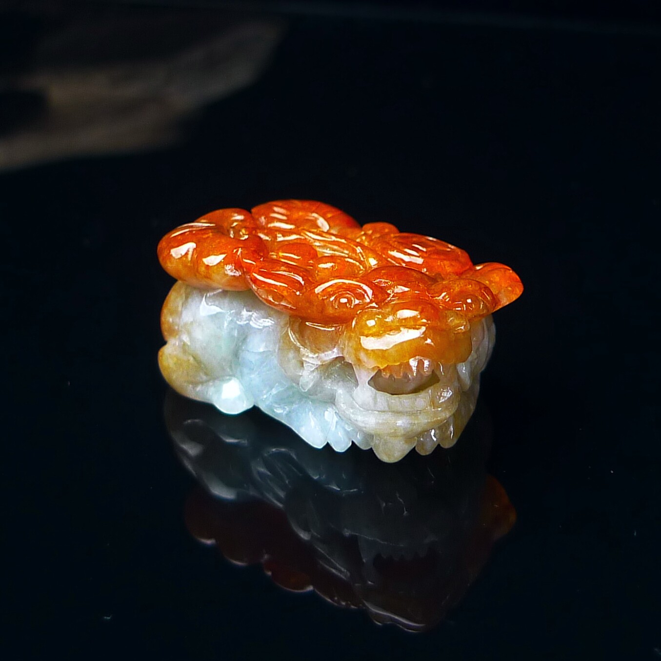 缅甸老坑翡翠A货红翡翠貔貅吊坠