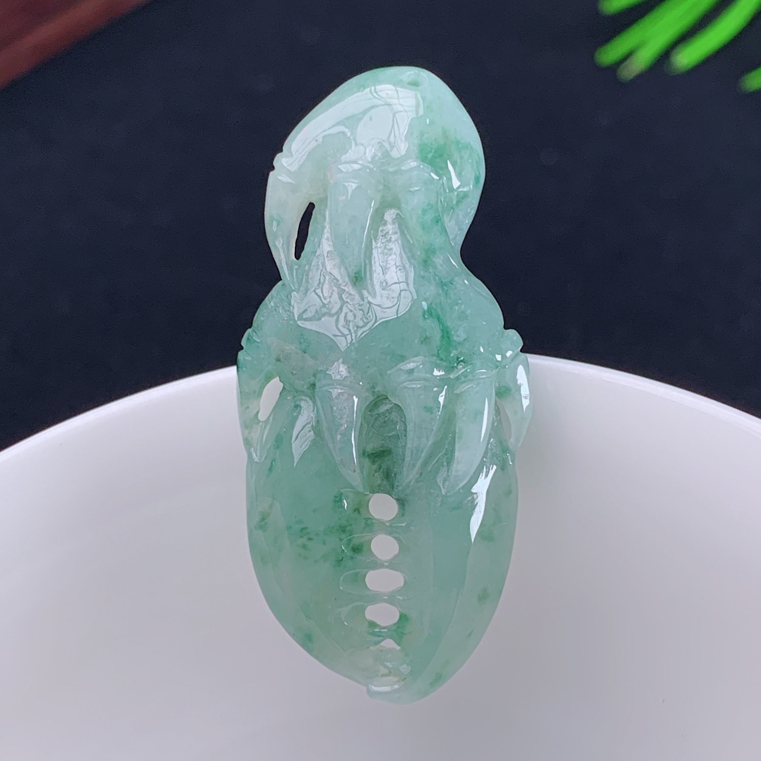 缅甸翡翠蟹脚吊坠A货翡翠玉石