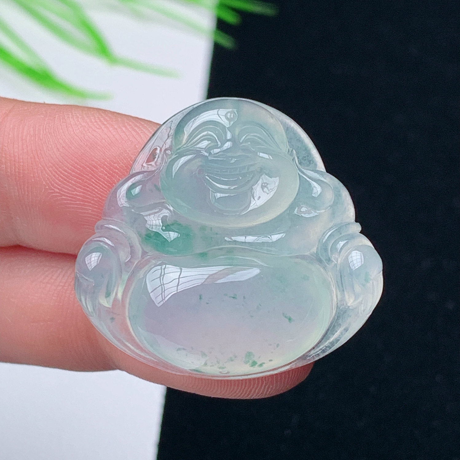 缅甸翡翠天然A货弥勒佛冰种正品