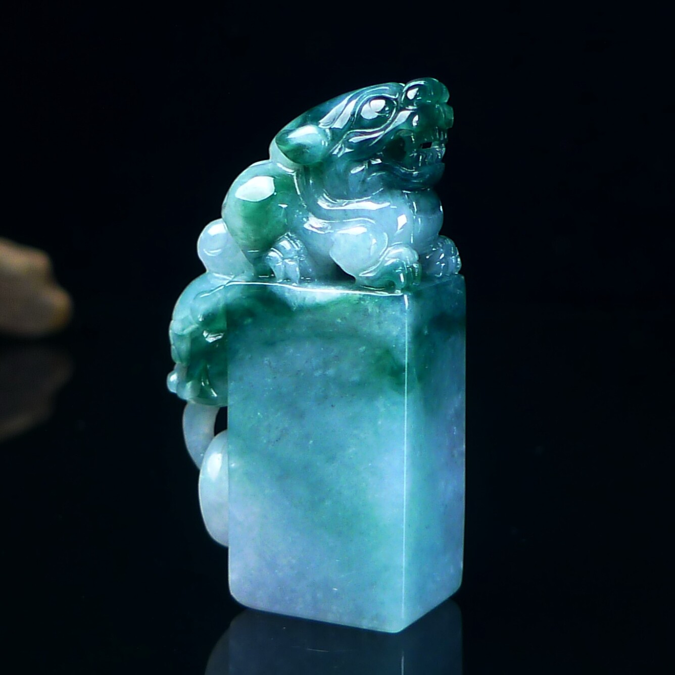 天然翡翠貔貅印章压角章篆刻刻字