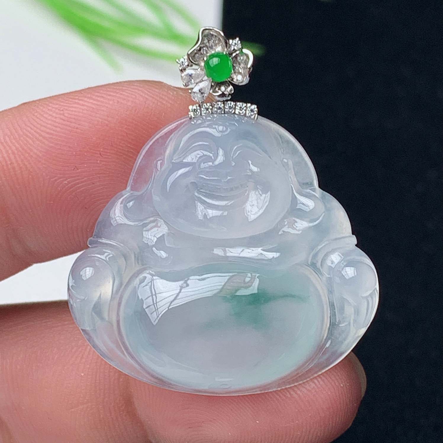 缅甸翡翠天然A货弥勒佛正品佛公