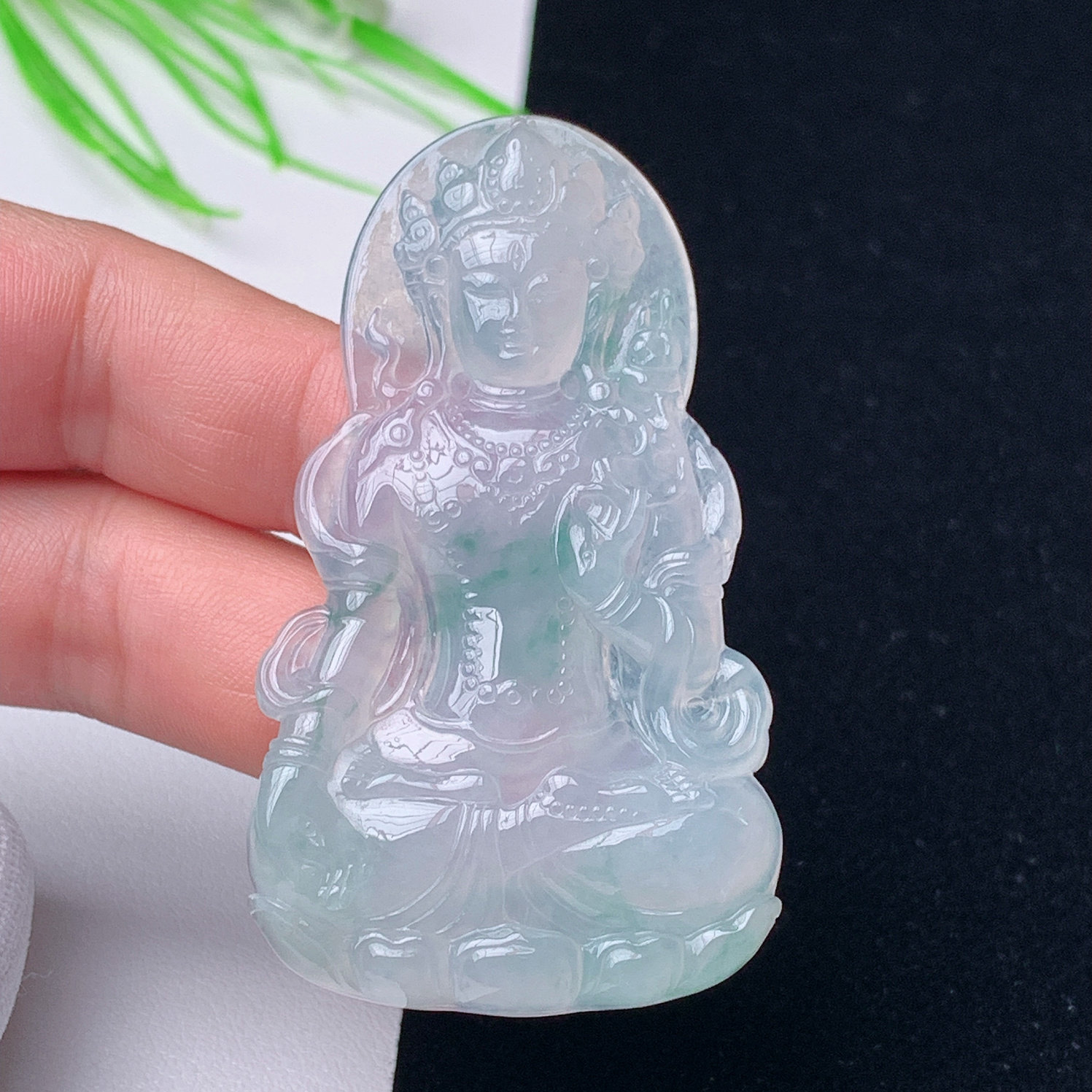 缅甸翡翠天然A货观音度母菩萨