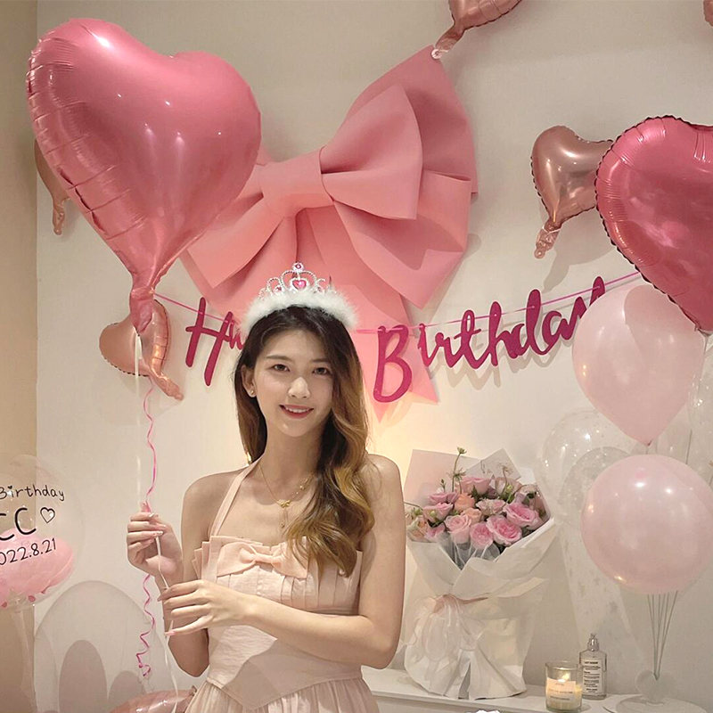 女孩18岁生日装饰场景背景墙氛围高级感布置气球十八岁派对成人礼