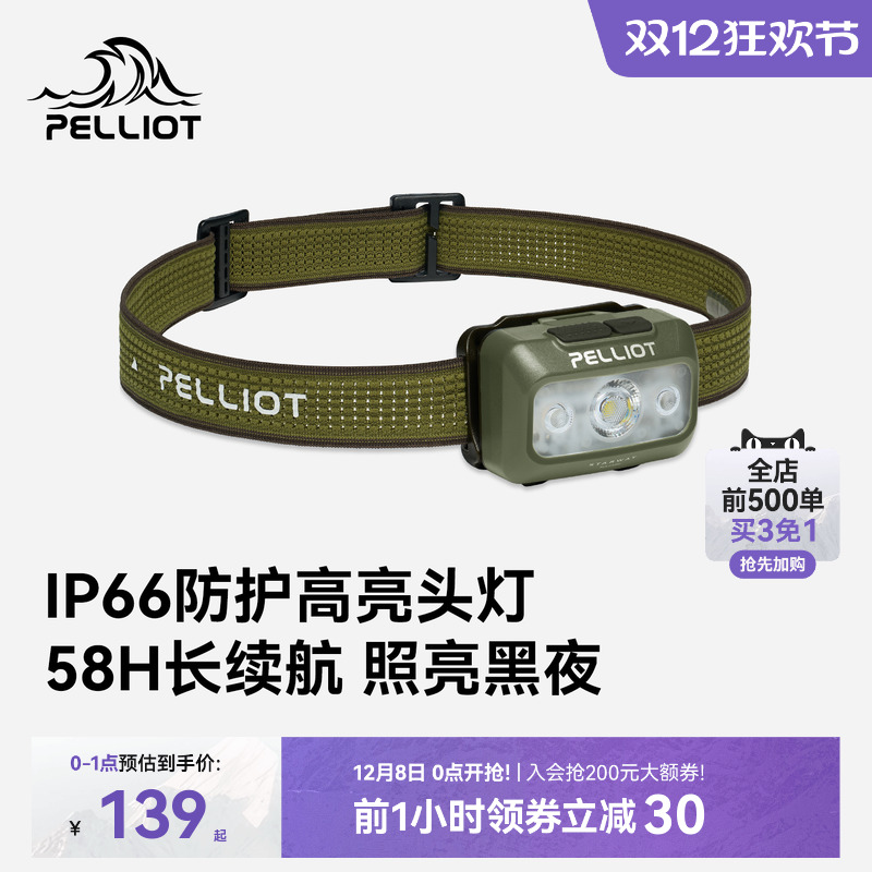 【星途】伯希和头戴强光防水头灯