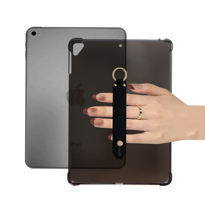 适用Air2平板手腕带防摔壳 9.7英寸手托透黑色 iPadAir1平板手持软套 iPad卡手腕带保护壳 A1475苹果