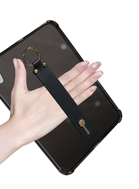 适用iPad10.2透黑保护套 iPad迷你6气囊手腕带软黑壳 pro11软胶壳