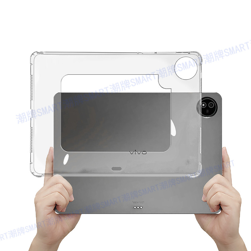 适用iQOOPad5e平板散热边框壳iQOO5E平板防摔软壳缕空12.1英寸缕空框透明气囊 新款iqoo pad5E保护框软胶壳