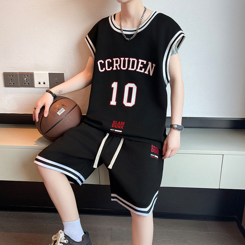夏季灌篮高手10号篮球服套装男速干背心短裤两件套青少年运动球衣