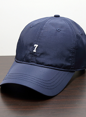 新品刺绣7宽檐显脸小棒球帽子户外运动遮阳帽男女休闲速干鸭舌帽