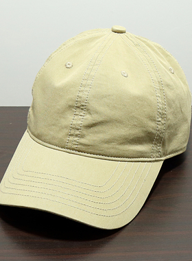 大头围卡其色棒球帽男简约白搭休闲深顶鸭舌帽子户外遮阳帽常青款