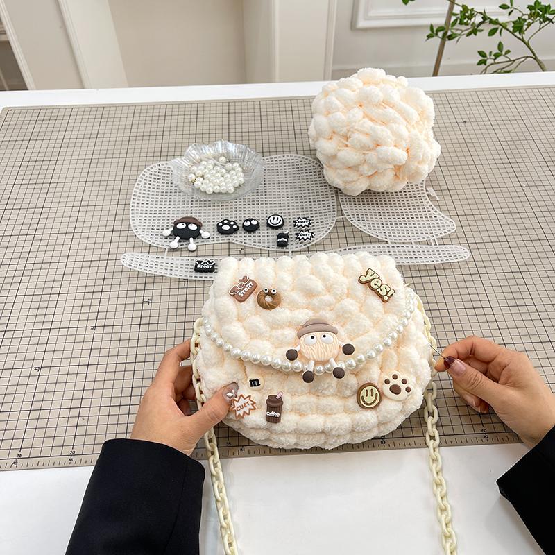 diy新款手工编织马鞍包送女友