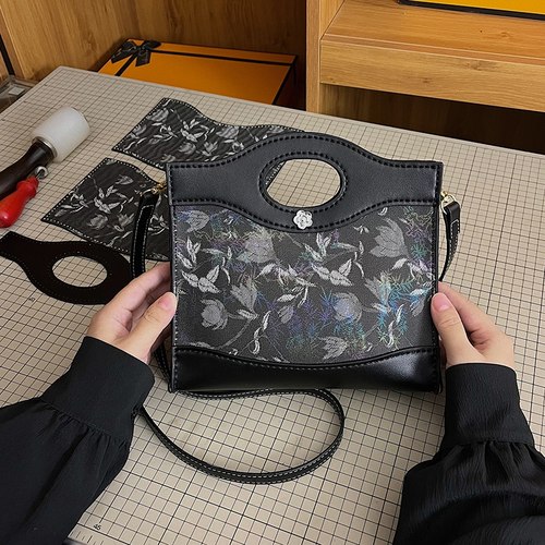 萌垚新中式diy手工编织手提包