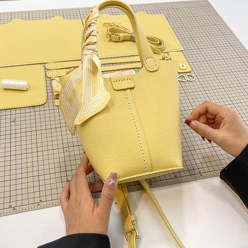 水桶包手工diy编织斜挎女包