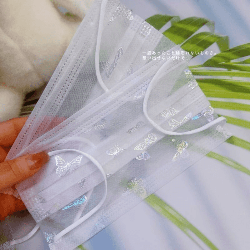 网纱蝴蝶口罩夏天一次性两
