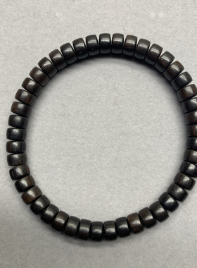 天然黑檀木直切手串男女文玩饰品红檀木绿檀手串配饰单圈木质手链