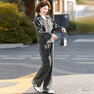 休闲运动服套装女2026春新款中老年妈妈高级感穿搭洋气卫衣两件套