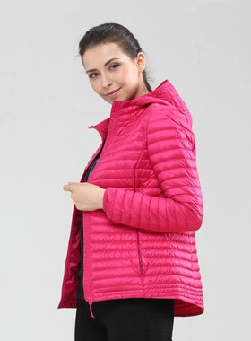 清仓塞沃斯轻薄羽绒服女户外保暖灰鹅绒服学生轻便连帽羽绒衣6612