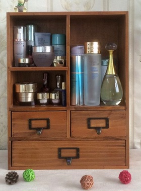 梳妆台抽屉式化妆收纳盒护肤品整理柜置物架学生宿舍杂物收纳和子