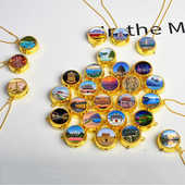 360°可旋转怀表北京上海成都等景点纪念品项链吊坠挂件创意礼物